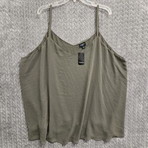 NWT Torrid Sophie Chiffon Double Layer‎ Cami Womens Size 5 Dusty Olive Tank Top